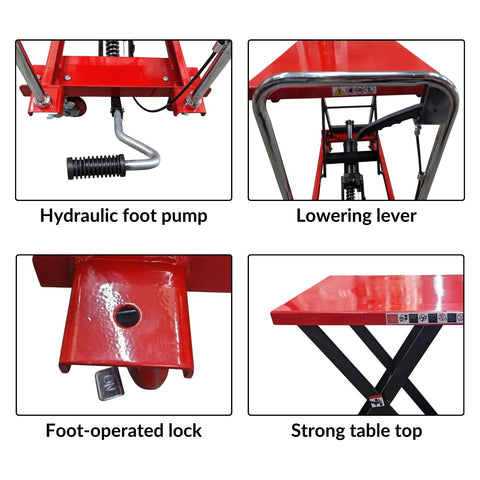 Industrial hydraulic lift table