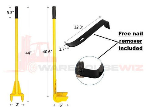 Heavy-Duty Pallet Buster With Handle + Free Nail Remover Heavy-Duty Pallet Buster With Handle + Free Nail Remover