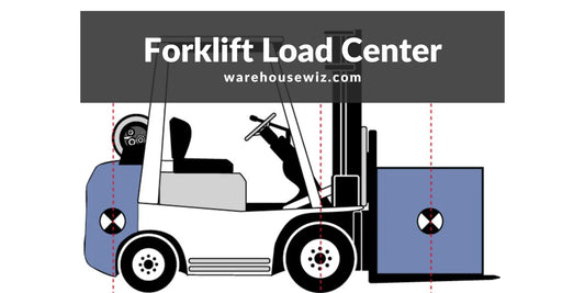 Forklift load center guide
