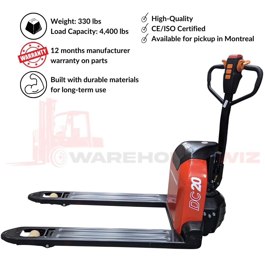 Electric pallet jack 4400lbs capacity Montreal