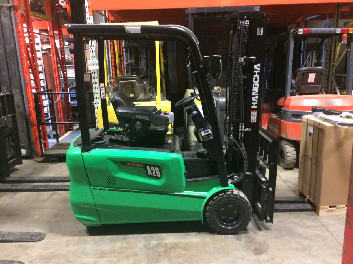 hangcha 3-wheel used electric forklift 4000lbs capacity