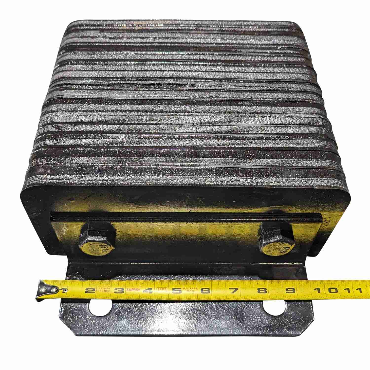 Standard laminated dock bumper width measurement