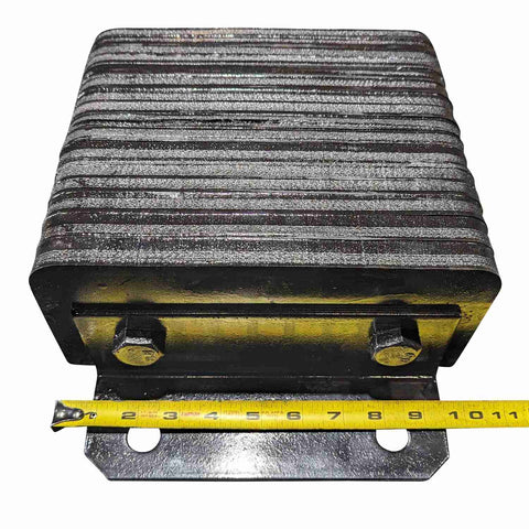 Standard laminated dock bumper width measurement