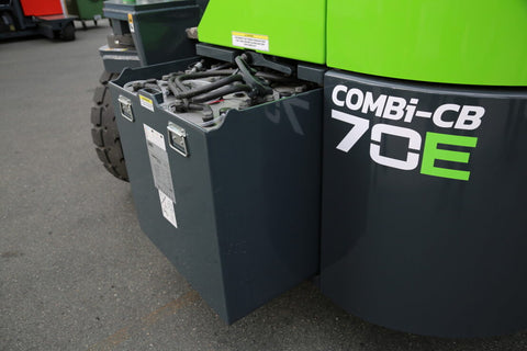 combi-cb70e electric forklift rollout batteries